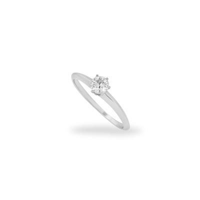 Platinum Round Brilliant Cut Diamond Ring 0.40ct I/VS2