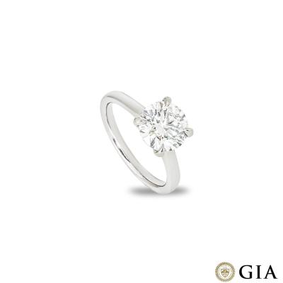 Platinum Round Brilliant Cut Diamond Ring 2.40ct G/VS1