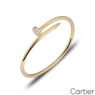 Cartier Yellow Gold Diamond Juste Un Clou Bracelet Size 18 B6048618
