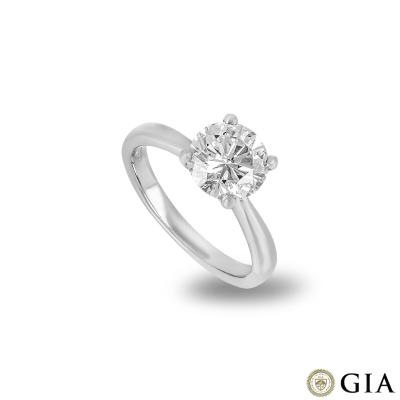 Platinum Round Brilliant Cut Diamond Ring 2.00ct L/SI1