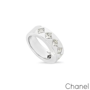 Chanel White Gold Diamond Ring Size K