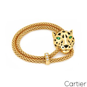 Cartier Yellow Gold Panthere De Cartier Chain Bracelet N6700515