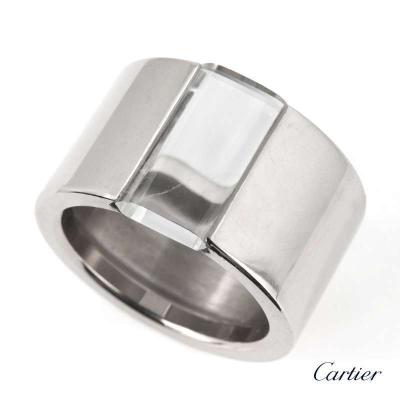<p>Cartier 18k White Gold Rock Ring Size 59</p>
