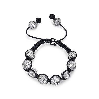 White Gold Diamond Set Bead Bracelet 17.56ct