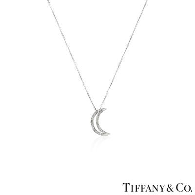 Tiffany & Co. Platinum Diamond Moon Pendant 60006979