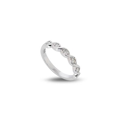 White Gold Half Eternity Diamond Ring 0.15ct