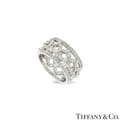 Tiffany & Co. Platinum Diamond Victoria Band Ring 2.12ct TDW Size 54 19286797
