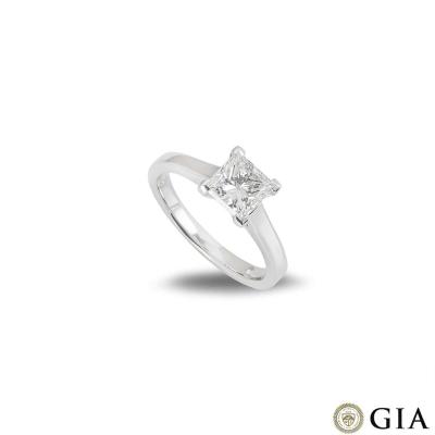 White Gold Princess Cut Diamond Ring 1.30ct H/VS1