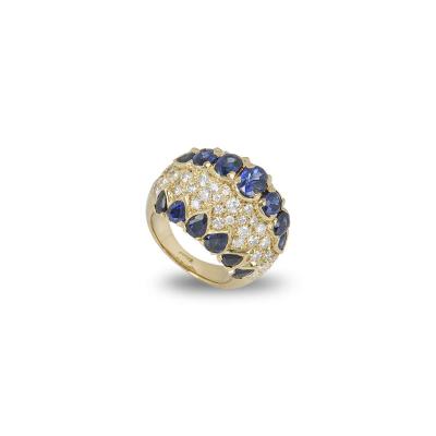 Yellow Gold Sapphire and Diamond Dress Ring