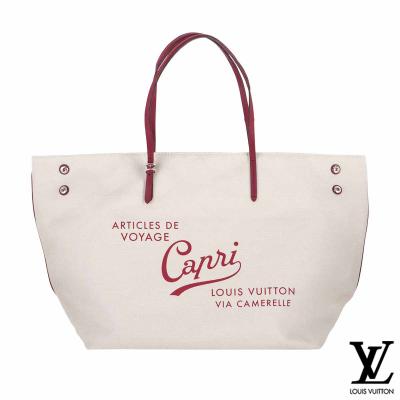 Louis Vuitton White Canvas Capri Articles De Voyage Cabas GM Bag 