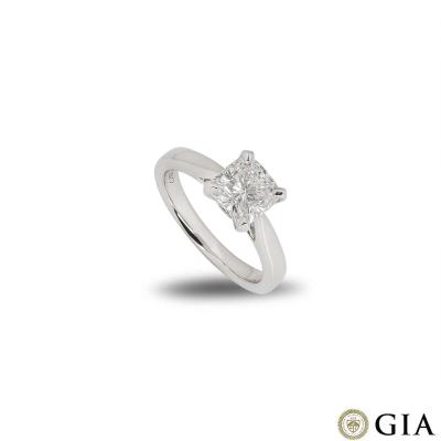 Platinum Cushion Cut Diamond Ring 1.70ct F/VS1 