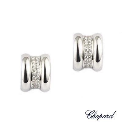 <p>Chopard 18K White Gold Diamond La Strada Earrings 84/6435-41</p>

