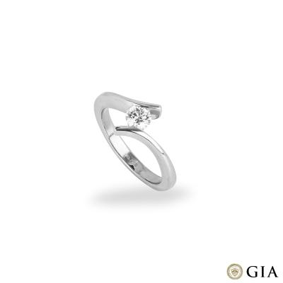 White Gold Round Brilliant Cut Diamond Ring 0.43ct F/VS1