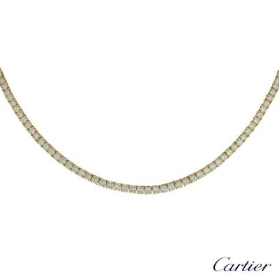 <p>Cartier Yellow Gold Diamond Line Necklace 10.30ct</p>
