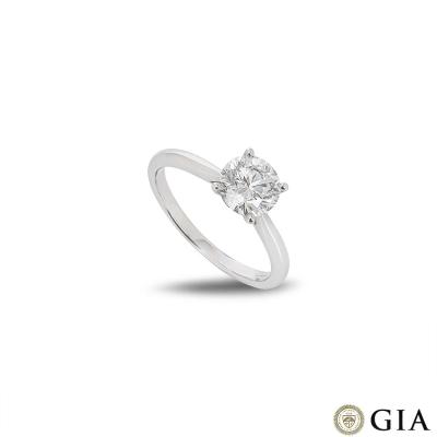 White Gold Round Brilliant Cut Diamond Ring 1.15ct F/VS1 XXX 
