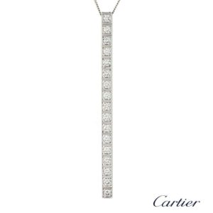 Cartier 18k White Gold Diamond Set Lanieres Pendant 