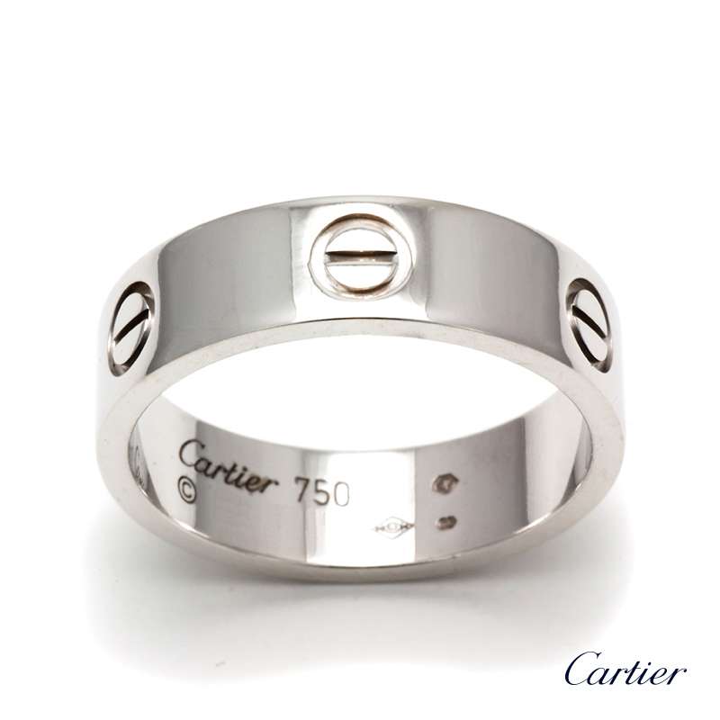 18WG Cartier Love Ring size 53 | Rich 