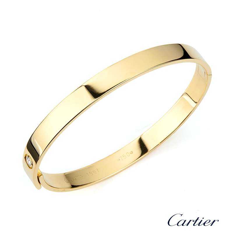 cartier love bracelet with one diamond