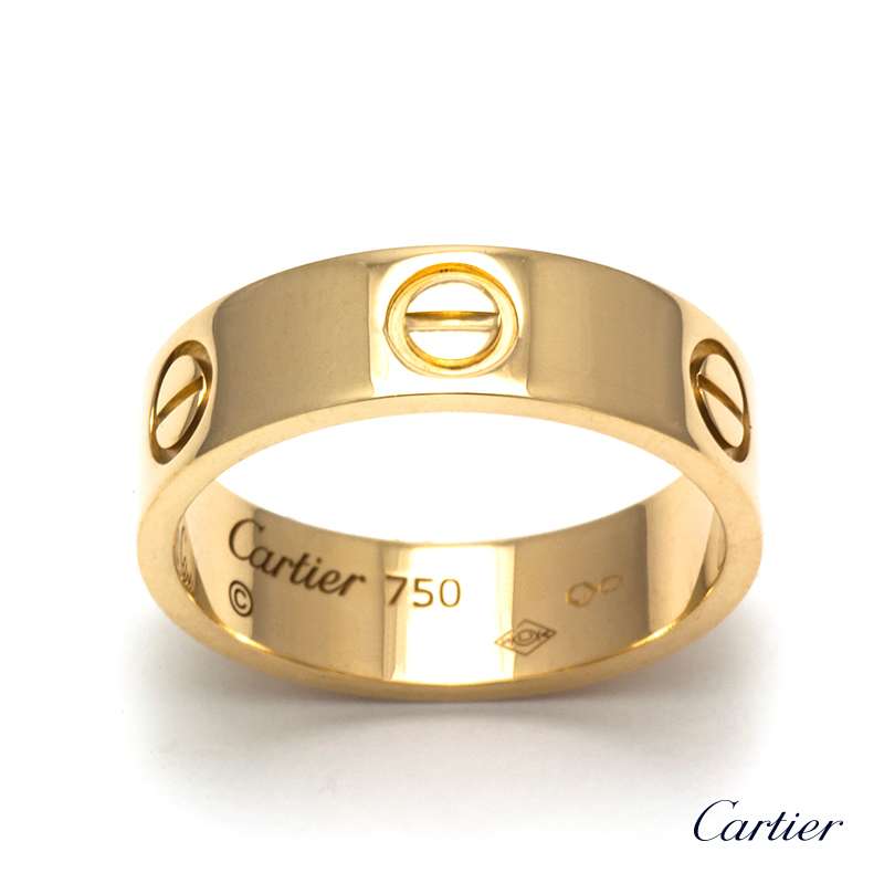 cartier love ring size