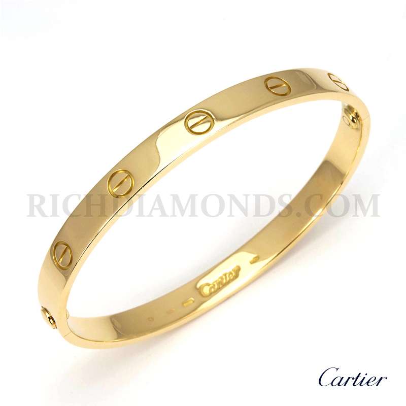 18YG Cartier Love Bangle Size 20 | Rich 