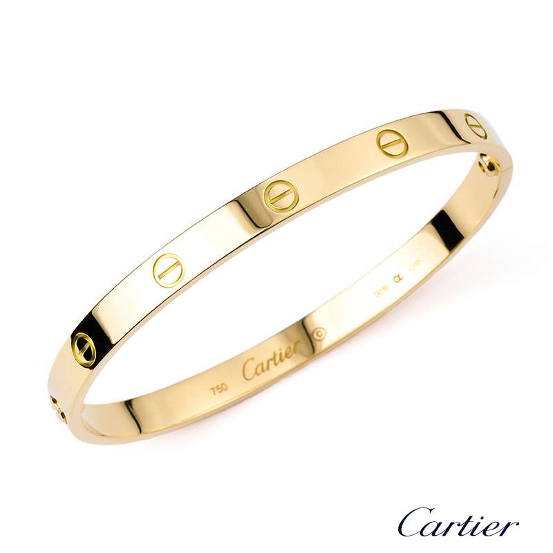 18YG Cartier Love Bangle Size 21 | Rich 