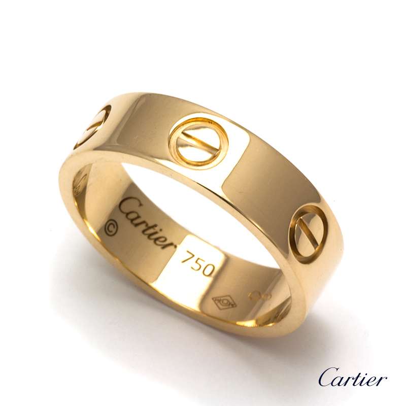 18YG Cartier Love Ring Size 58 | Rich 