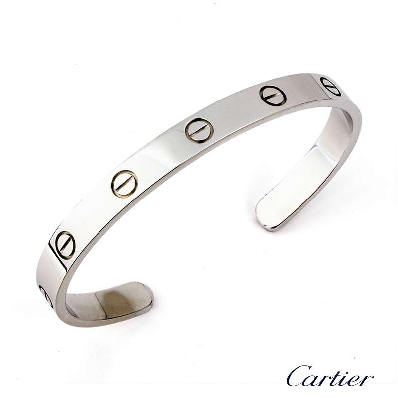 18WG Cartier Torque Love Bangle Size 17 