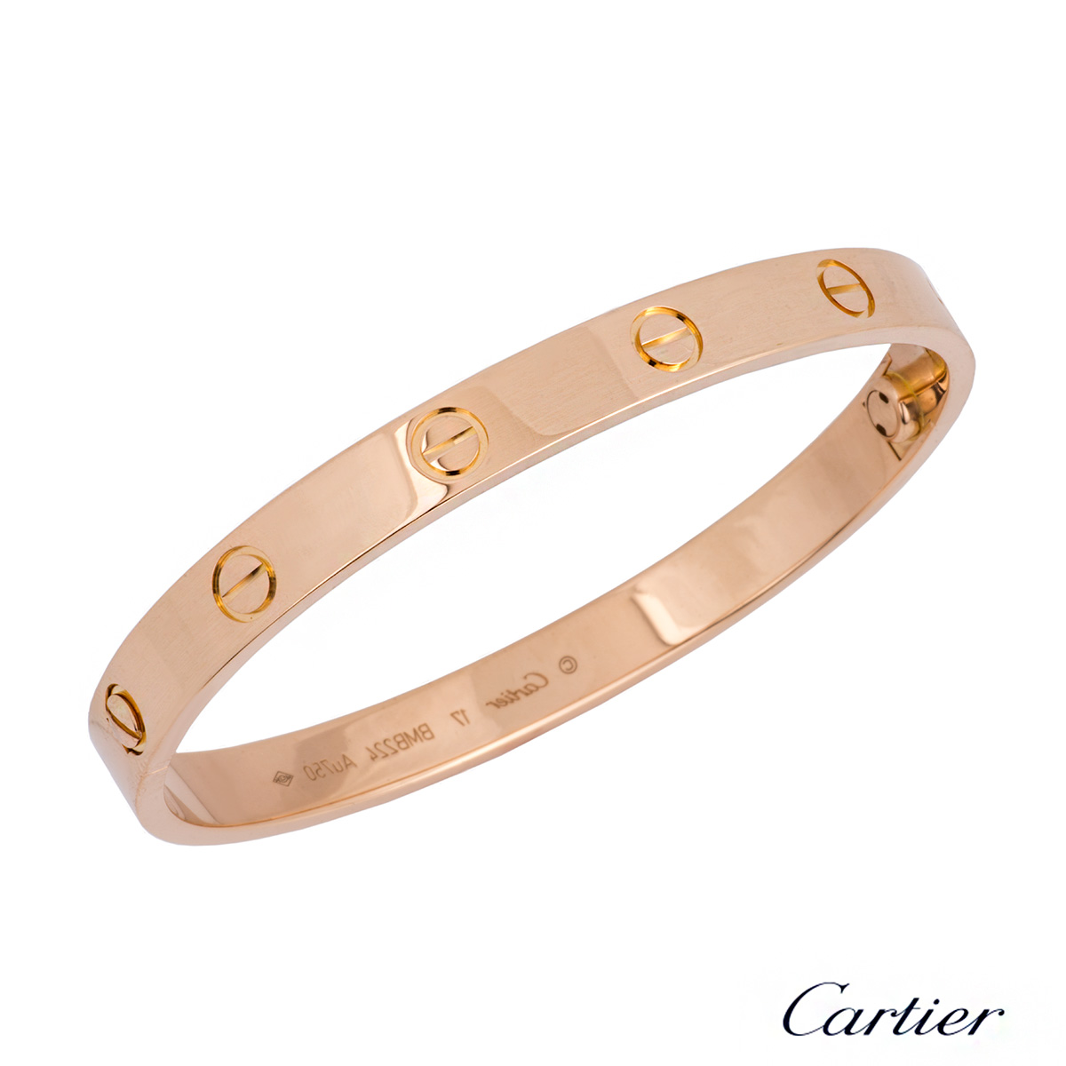 Cartier 18k Rose Gold Love Bangle Size 