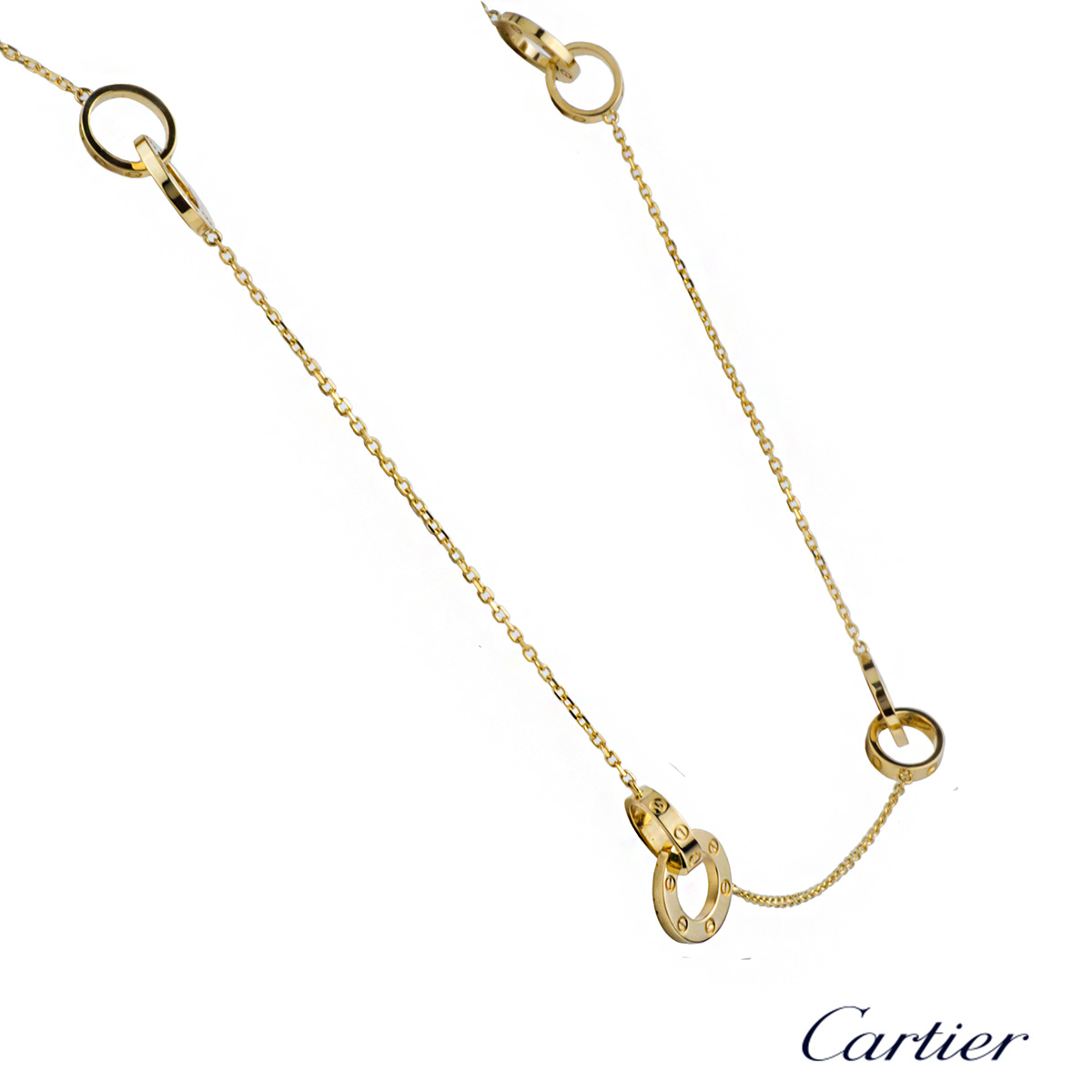Cartier 18k Yellow Gold Love Necklace B7216800 B&P | Rich Diamonds