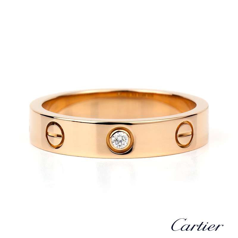 cartier single diamond ring