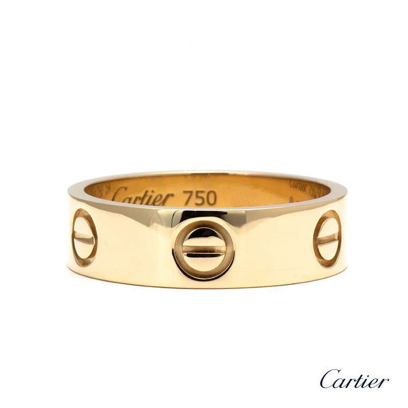 18YG Cartier Love Ring Size 58