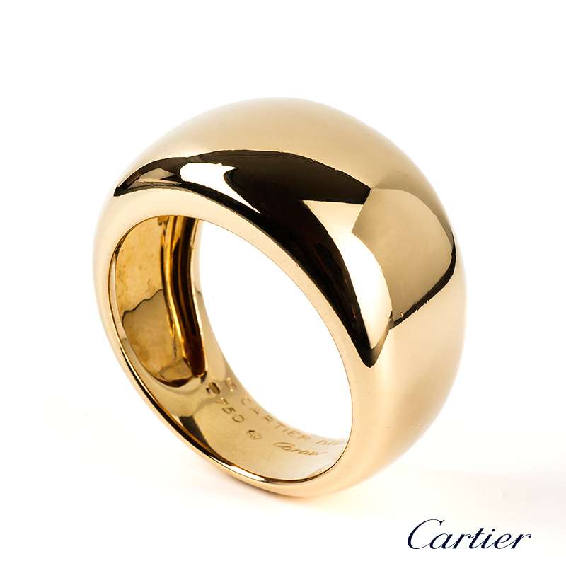 18YG Cartier Dome Ring size 61 | Rich 