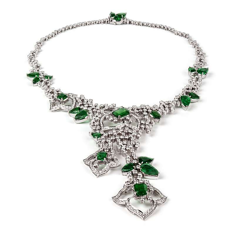 18k White Gold Piaget Design Necklace | Rich Diamonds