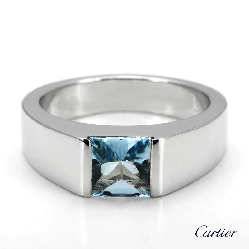 cartier tank ring aquamarine