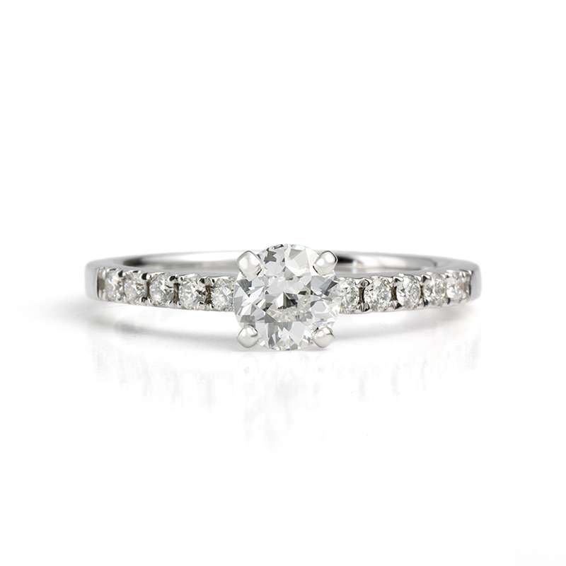 18WG 0.46ct D/VVS1 Round Diamond Ring | Rich Diamonds