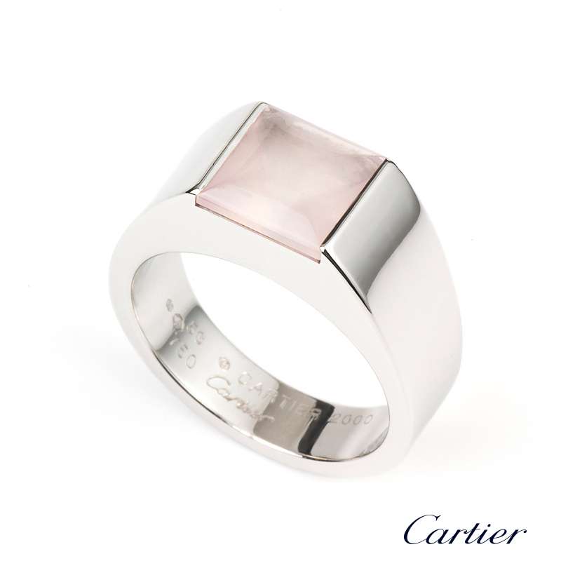 Cartier 18ct White Gold Tank Rose 