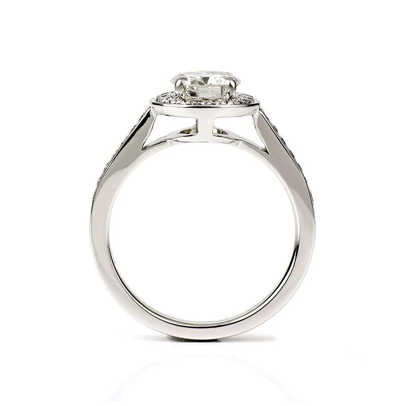 18WG 0.82ct H/VS2 Diamond Cluster Ring | Rich Diamonds