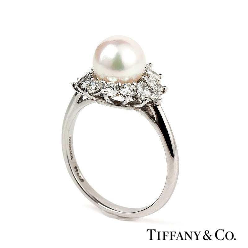 pearl engagement rings tiffany