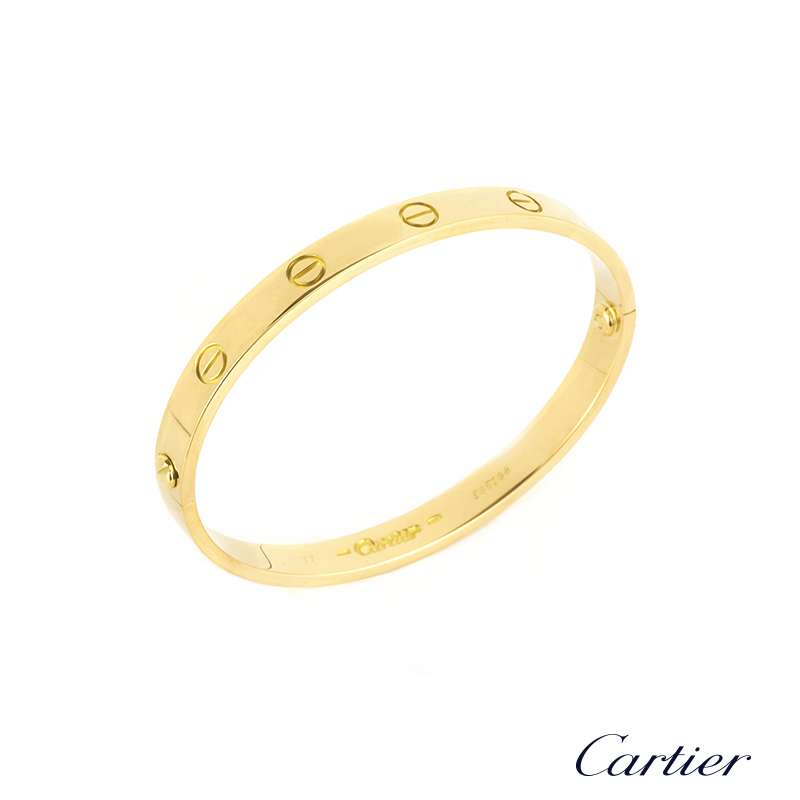 Cartier 18k Yellow Gold Love Bangle 