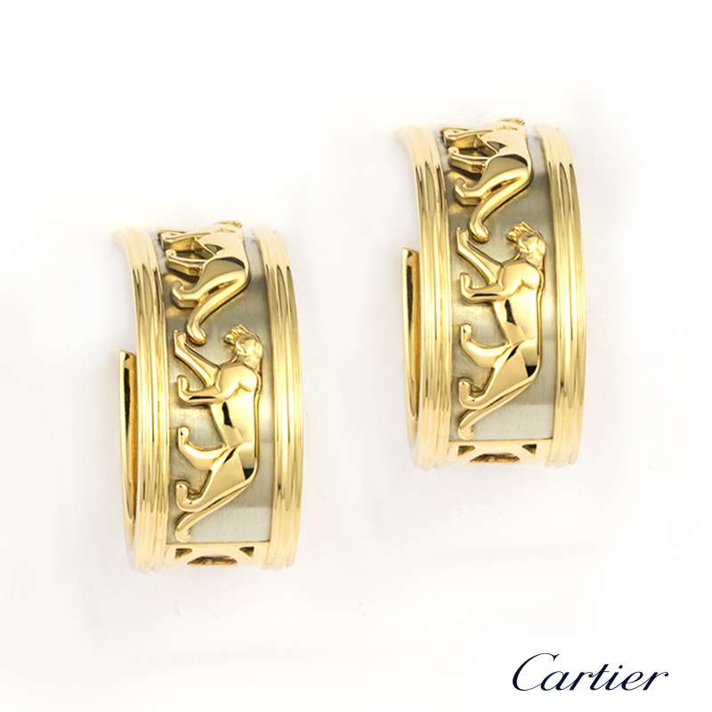 cartier panther hoop earrings