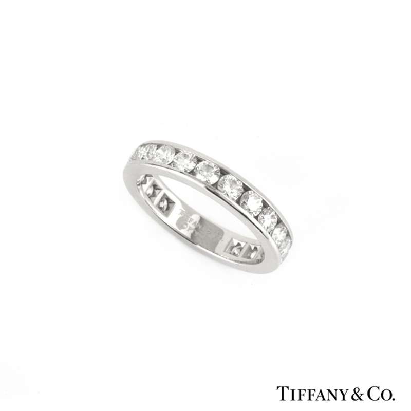 Tiffany & Co. Full Diamond Eternity Ring in Platinum 2.10ct | Rich Diamonds