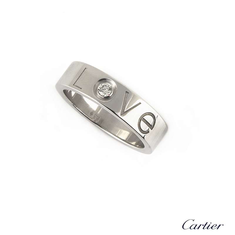 cartier love ring white gold