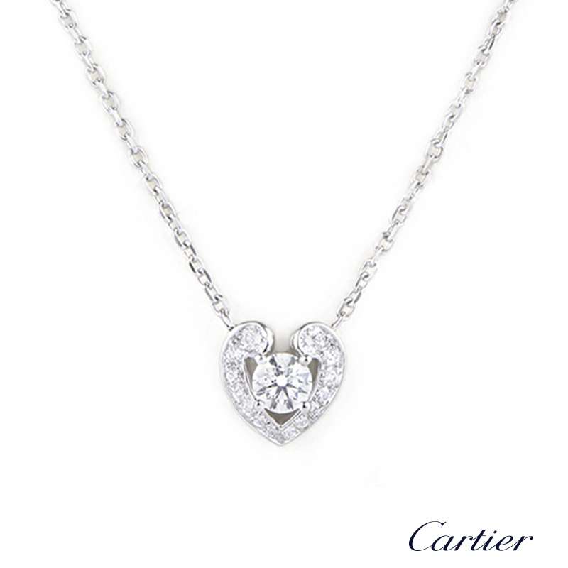 cartier heart shaped diamond necklace