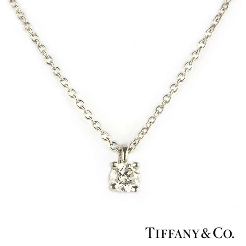 tiffany single diamond necklace