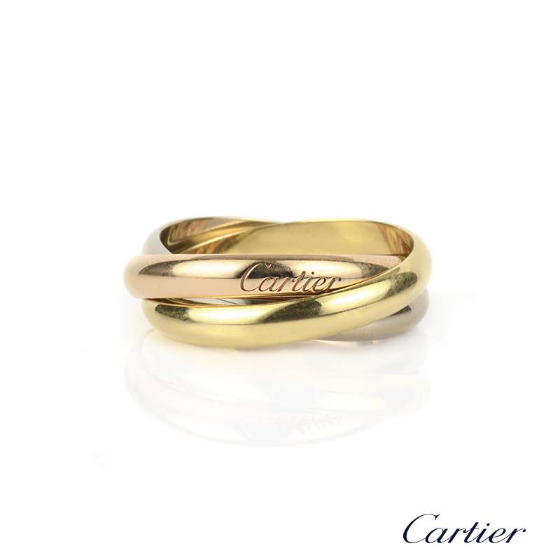 cartier trinity ring 18k gold