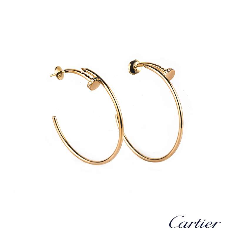 cartier style gold hoop earrings