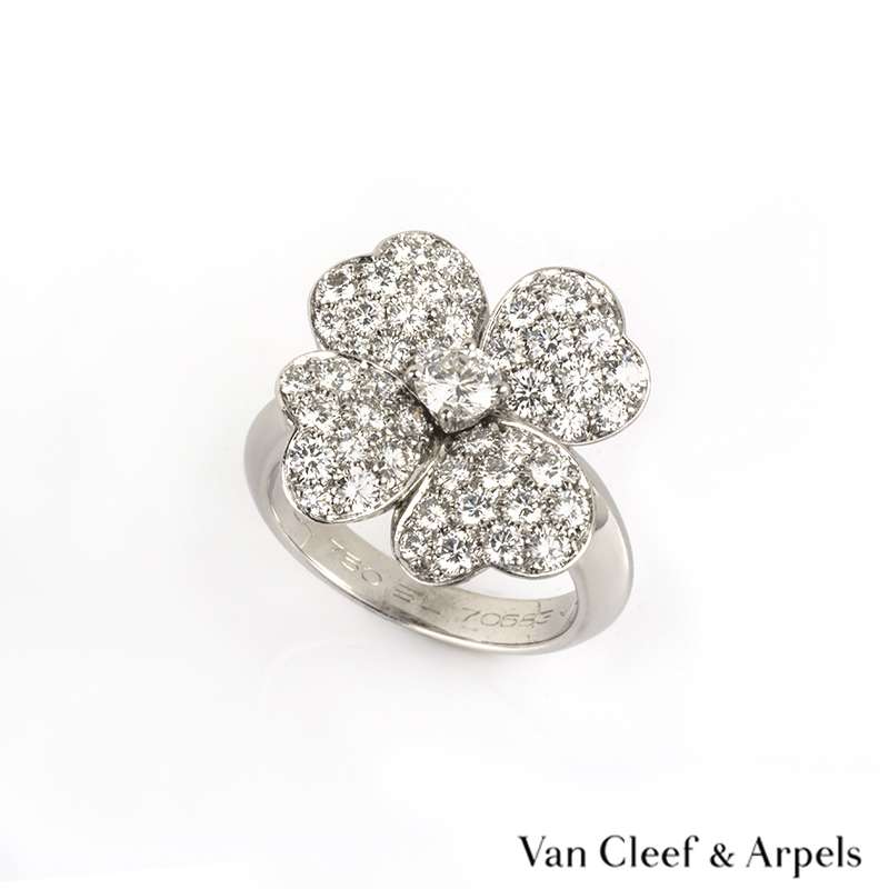 Van Cleef and Arpels Diamond Set Medium Cosmos Ring VCARO4TE00