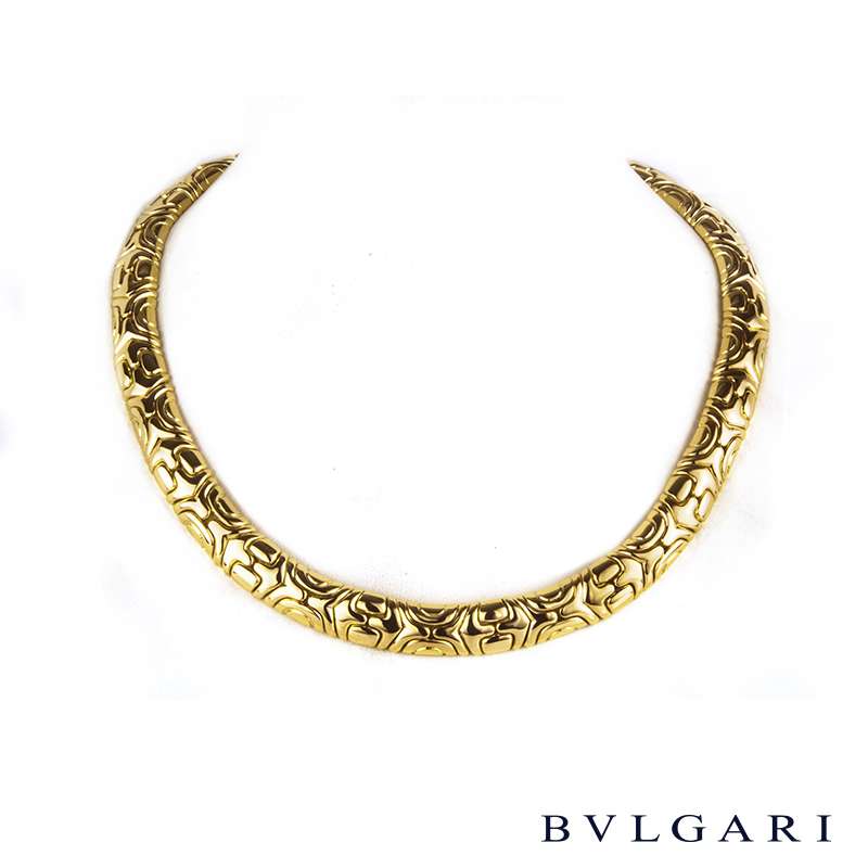 Bvlgari 18k Yellow Gold Fancy Link Necklace | Rich Diamonds