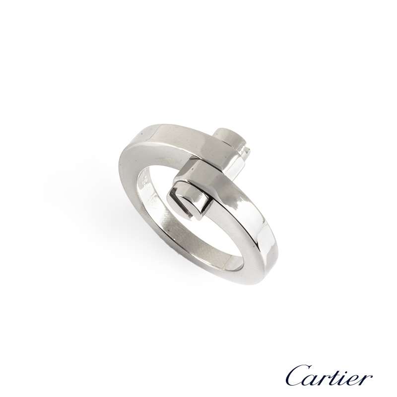Cartier 18k White Gold Menotte Ring 
