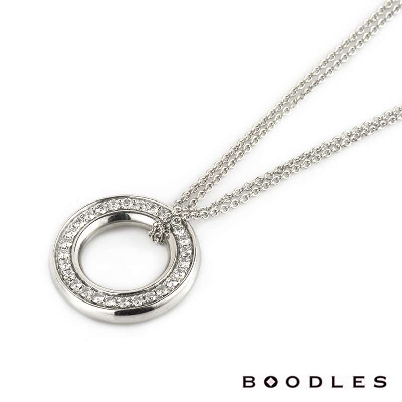 Boodles 18k White Gold Diamond Set Roulette Pendant 0.87ct G/VS | Rich ...